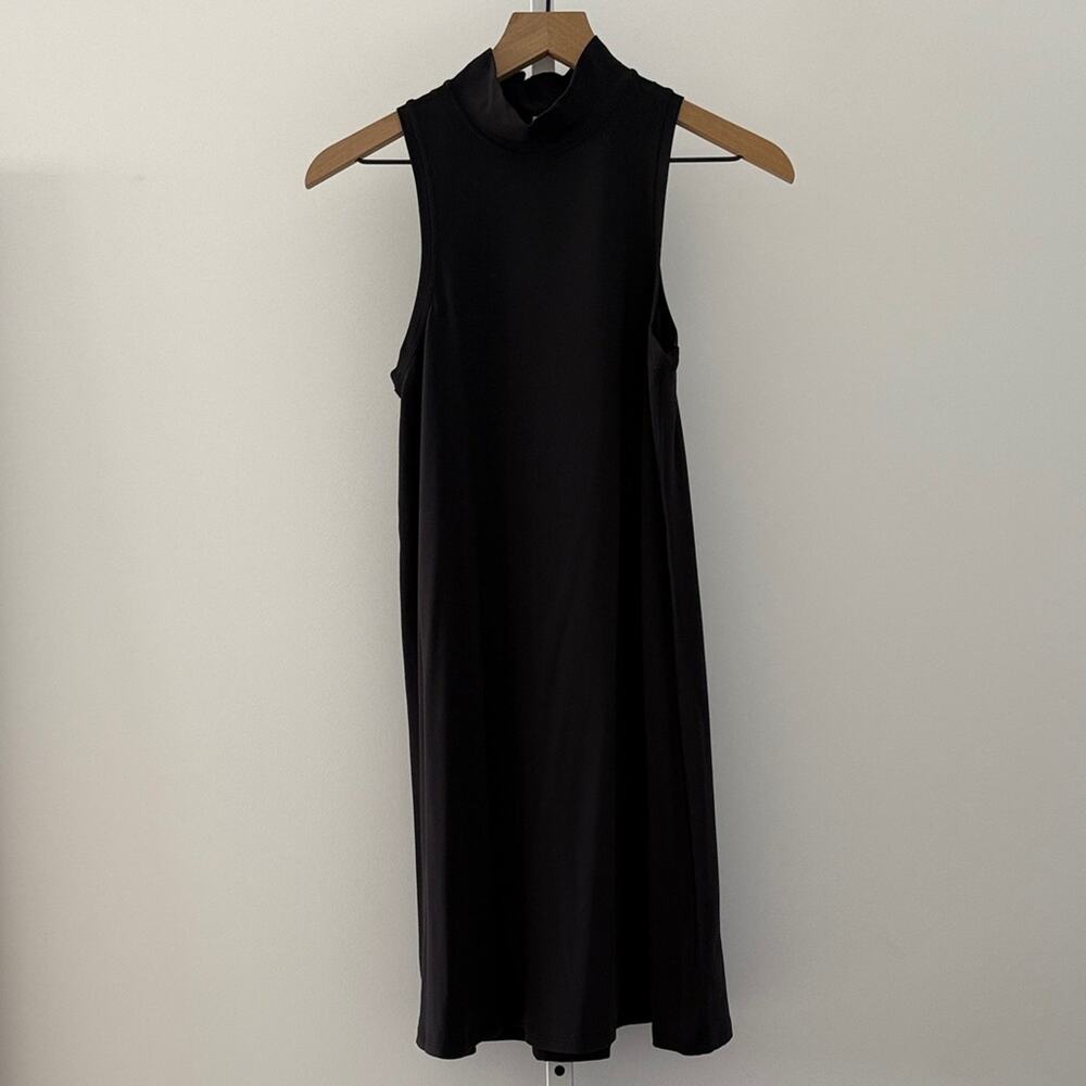 LULULEMON black all aligned a-line dress sleeveless size 2